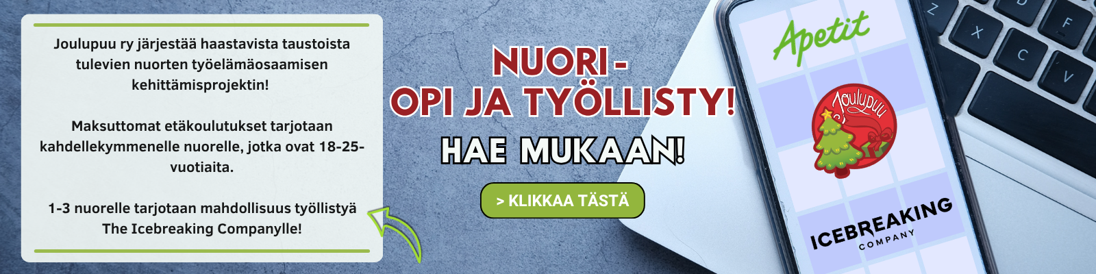 Banneri Opi ja työllisty