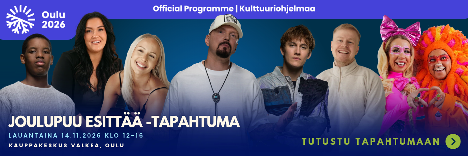 Joulupuu esittää 2026-banneri